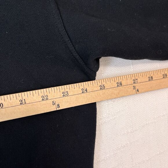 90s Fila Embroidered Spell Out Logo Crewneck Sweatshirt Boxy XL* Vtg Black USA - Picture 3 of 7